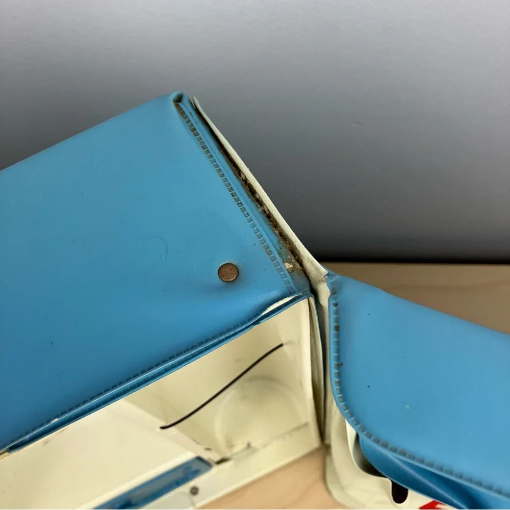 Vintage 1963 Mattel Barbie Midge Doll Carrying Case Blue Vinyl Wardrobe ONLY